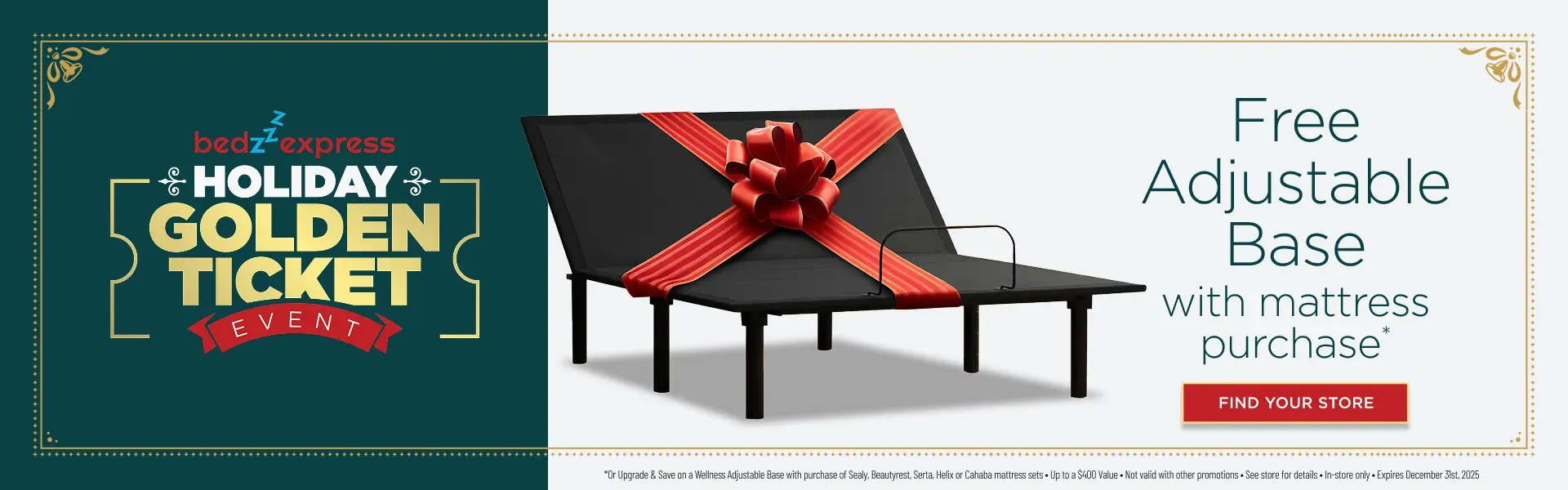 Golden Ticket Free Adjustable Base